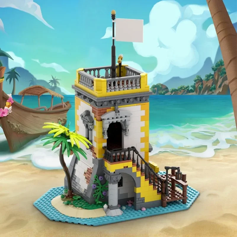 Moc medieval fortalezas defensivas blocos de construção sabre ilha anno domini arquitetura modelo tijolos diy montar brinquedos presente do miúdo