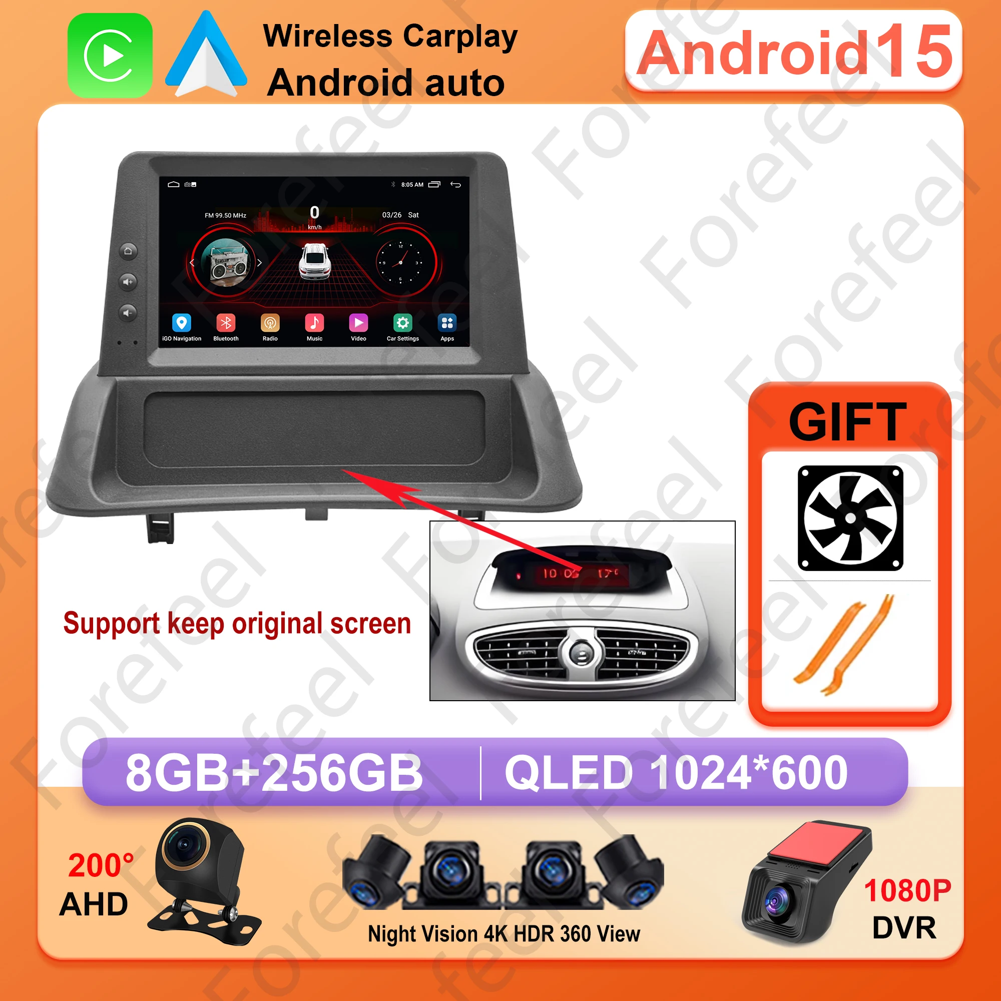 Android for Renault Clio 3 2005 2006 2007-2014 Style Car Video multimediale Player Touch Display Carplay TS10 CPU 7 inch