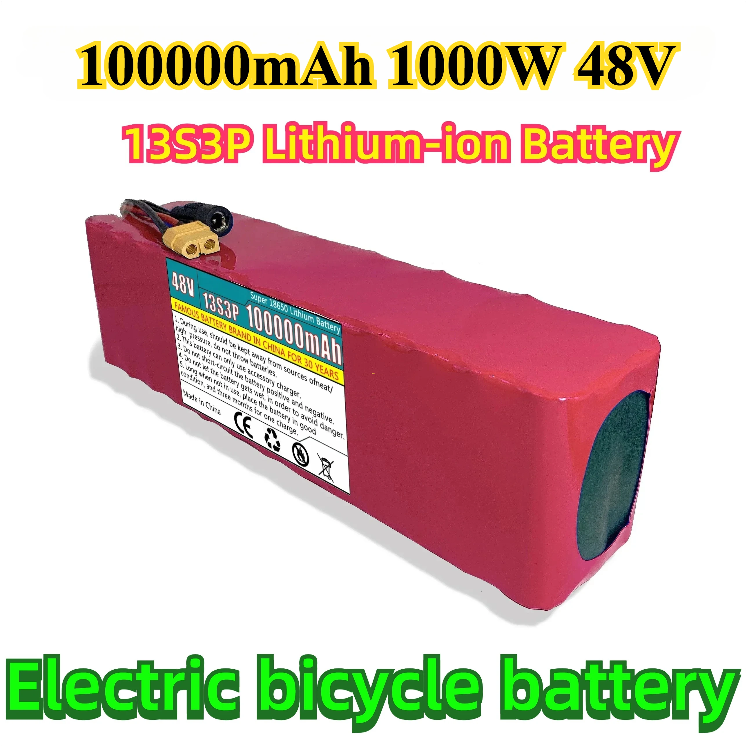 

1000 Ач 18650 Вт Новый 48 В 13S3P литий-ионный аккумулятор с BMS