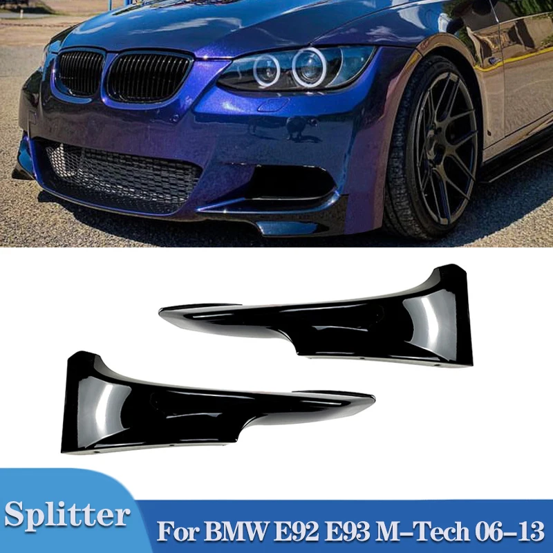 

Pulleco Carbon Car Front Bumper Side Splitter Air Vent Intake Lower Spoiler Canards Lip For BMW 3 Series E92 E93 Coupe M-Tech