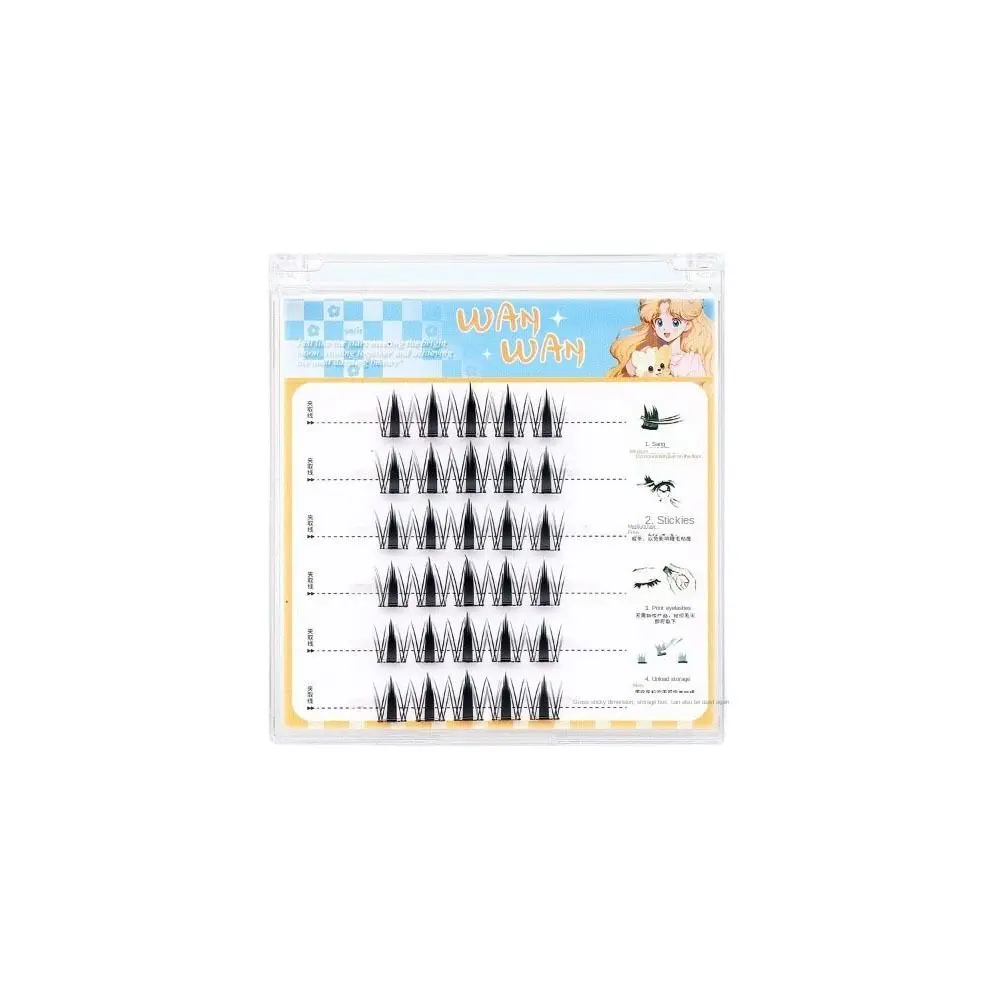 Sweet Self-adhesive Lash Clusters Makeup Reusable Glue Free Fake Lashes Long Lasting DIY Adhesive False Eyelashes Makeup Tool
