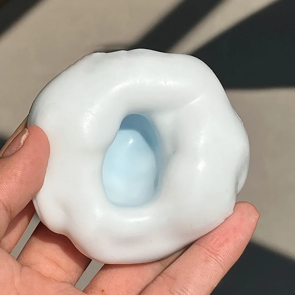 Hot Shapeable Squeeze Toy Simulation Good Feel Snow Skin Glutinous Rice Cake Venting Toy for Adult Kids