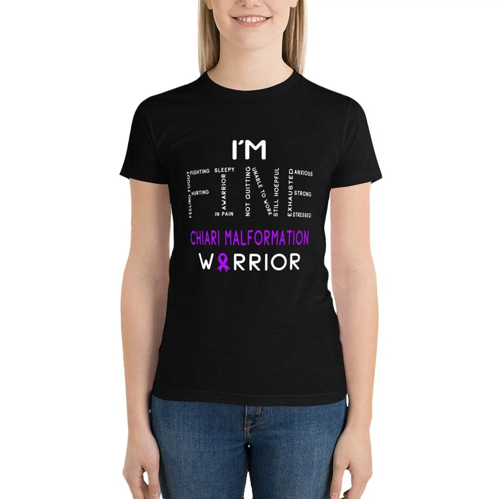 I'm Chiari Malformation Warrior - I'm FINE T-Shirt korean fashion Aesthetic clothing Womens clothing