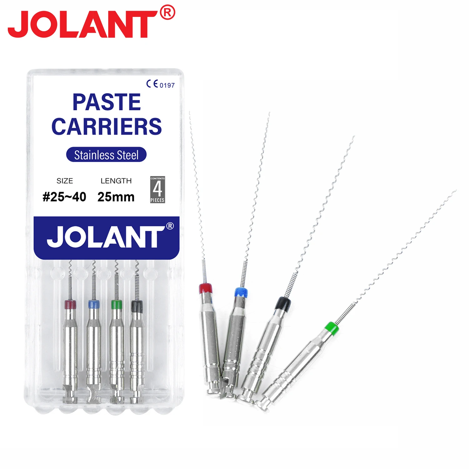 

JOLANT Dental Paste Carriers Root Filler Lentulo 21mm 25mm Assorted #25-40 Endodontics files Dental Instruments Channel Spiral