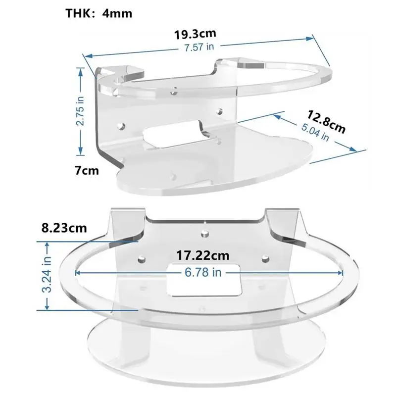 Przezroczysty akrylowy uchwyt ścienny do routera WiFi Netgear Orbi RBS40, RBK40, RBS50, RBK50, AC2200, AC3000, RBK53, RBK43