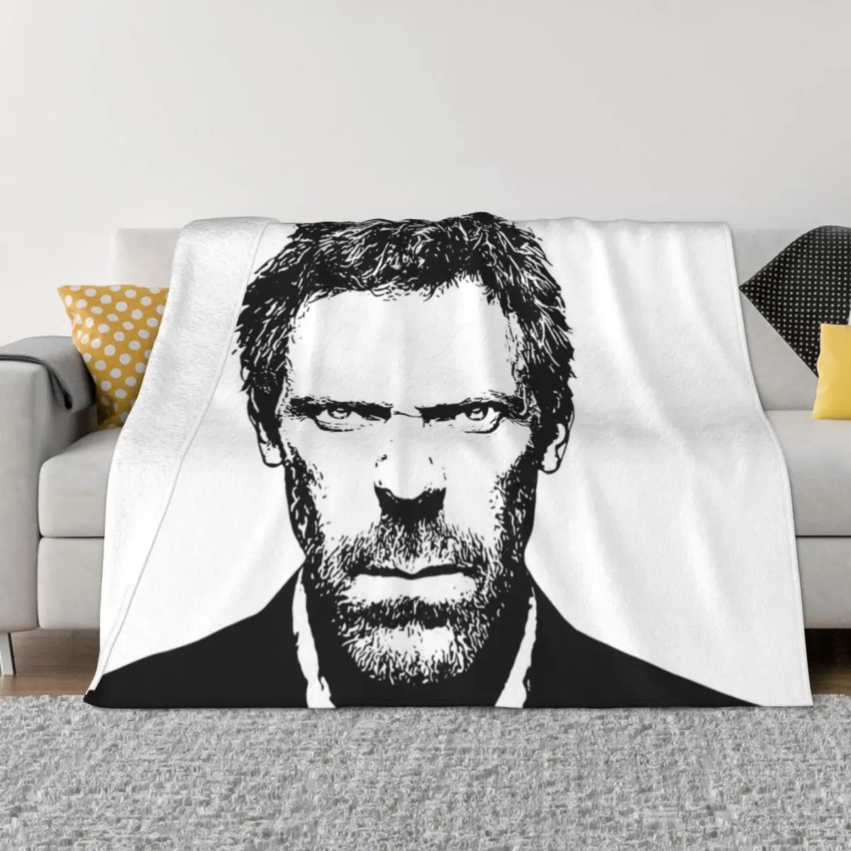 

Dr. Gregory House Throw Blanket Flannels warm winter Polar Soft Plaid Blankets