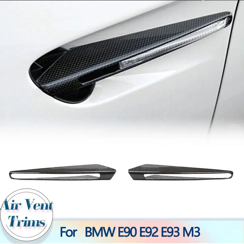 

Car Front Side Fender Air Vent Covers for BMW 3 Series E90 E92 E93 M3 2009-2013 Dry Carbon Racing Side Fender Vent Trims Bodykit