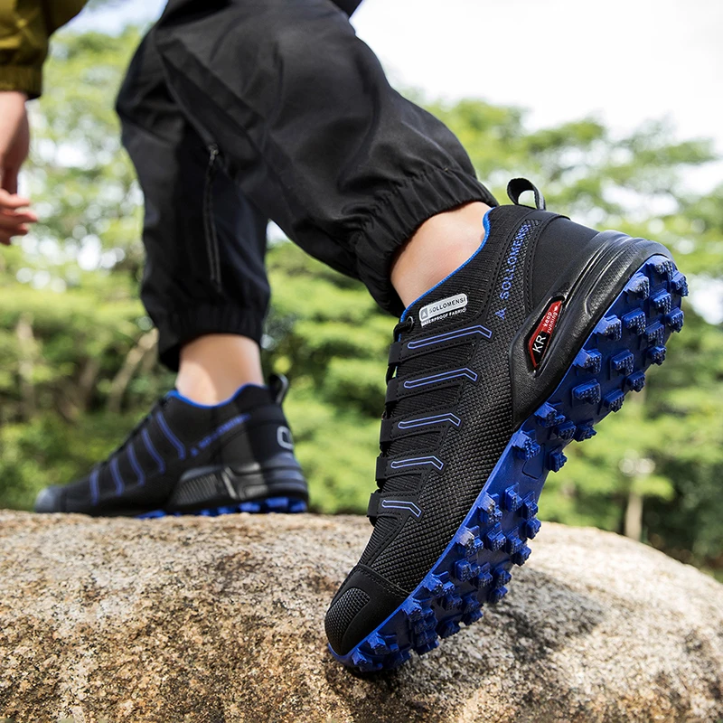 メンズ防水ハイキングシューズアウトドアトレッキングスニーカー - Anti Slip Trail Running Sneakers のレビューと価格
