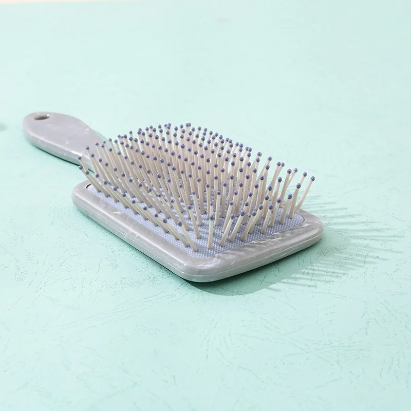 Marbled Print Detangling Paddle Brush Air Cushion Comb Square handle Head Massage Hair Comb