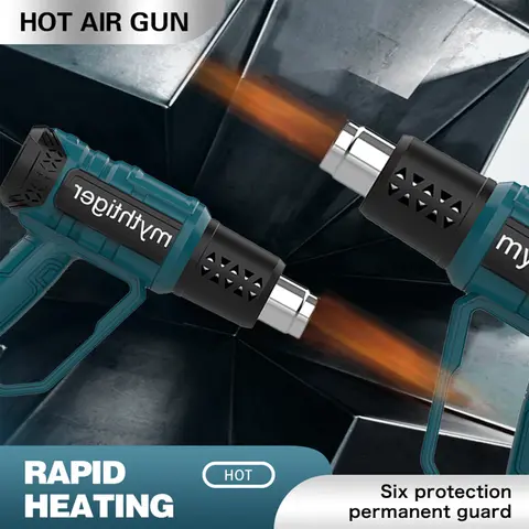 220V EU-kontakt Industriell värmepistol Hårtork Konstruktion 2000W elektrisk varmluftspistol Lufttork för lödning Termisk fläkt 6 best sales hårtork för byggbranschen - №4