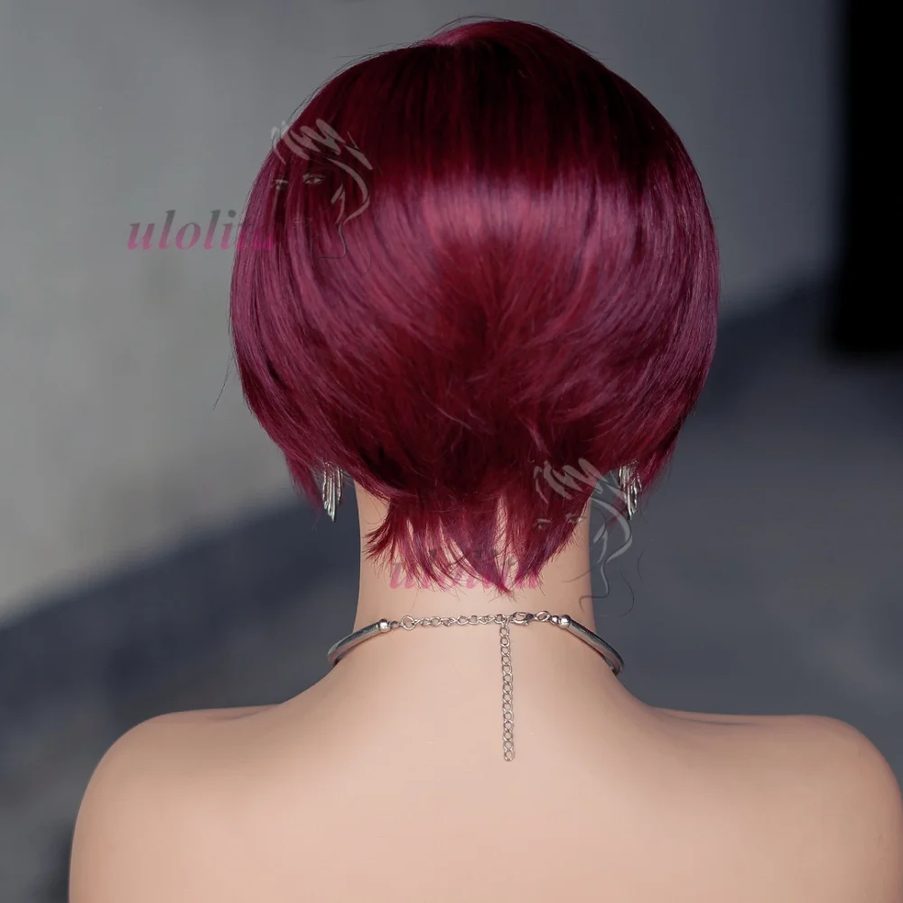 99JPixie Cut 13x4 Transparente Lace-Front-Perücken für Frauen, kurze Bob-Perücke, Inidan, vorgezupfte Lace-Frontal-Perücke aus Echthaar, 200 Dichte – Detail 8