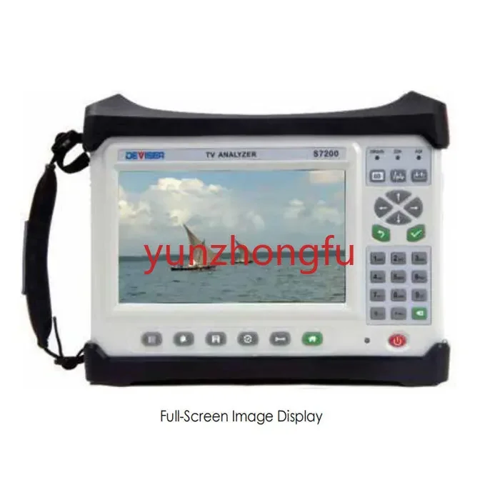Digital Analog TV Signal Analyzer DVB-C/C2 DVB-T/T2 DVB-S/S2 Satellite Analysis Meter S7200 ( ATSC and ISDB-Tb Option)