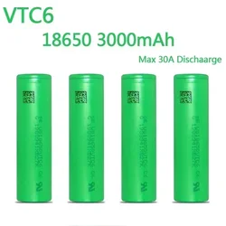 100% original 3.7V 18650 battery 3000mAh lithium ion battery 18650 battery for VTC6 30A 3000mAh for Sony toys tools flashlight