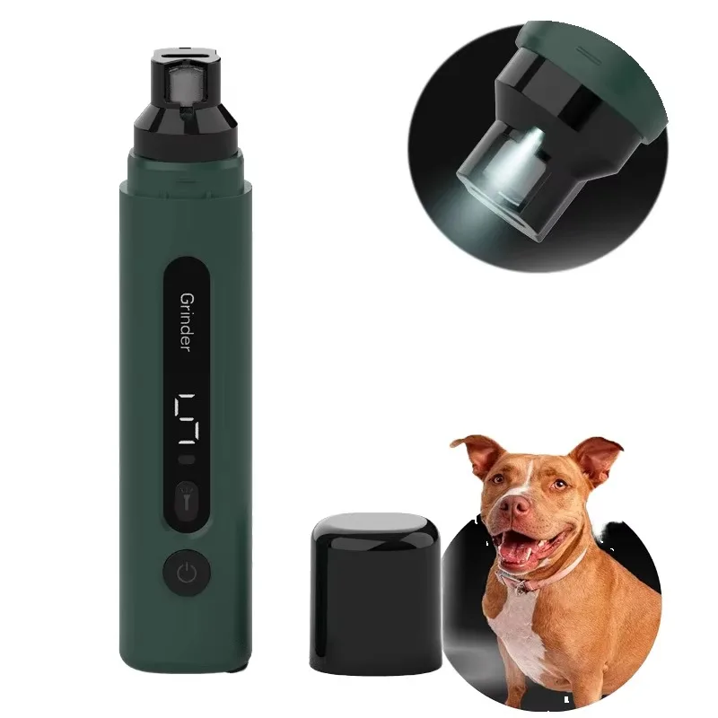 

5 Speeds Electric Pet Nail Grinder LED Light Plastic Dog Nail Clipper & Cats Paws Grooming Trimmer Tool