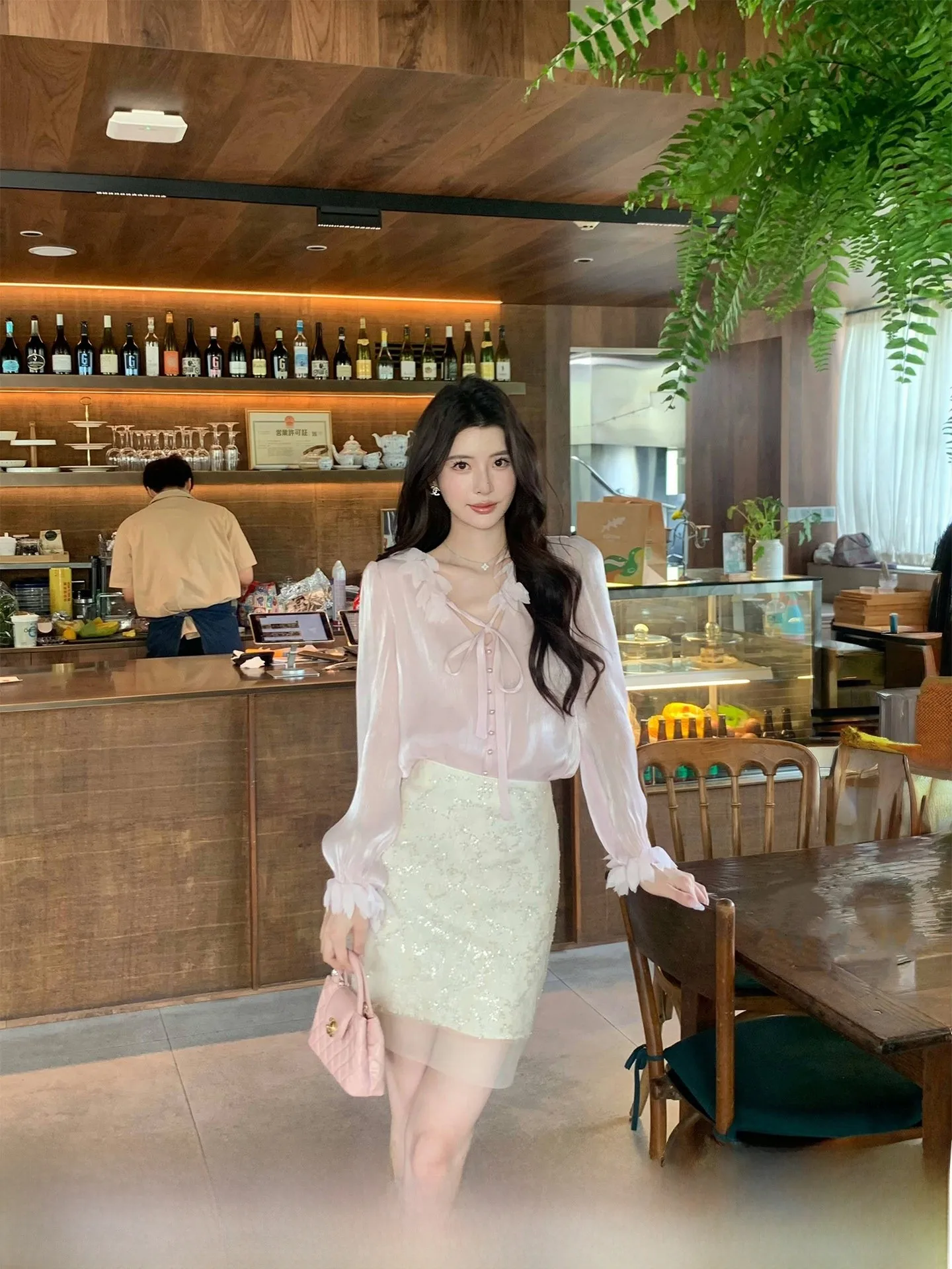 

Новая женская короткая юбка Kun Total Flowing Light Skirt с пайетками, с завышенной талией, облегающая, из полиэстера, весенняя коллекция