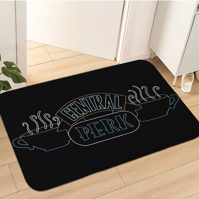 Living Room Floor Carpets Central Perks Washable Non-slip Kitchen Mats Bath Rug Doormat Entrance Door Modern Home Decoration