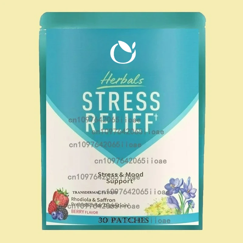 30 Patches Rhodiola e Açafrão Patches Transdermicos para Hume Positiva e Prebióticos de Estresse e Probióticos para Apoio Digestivo