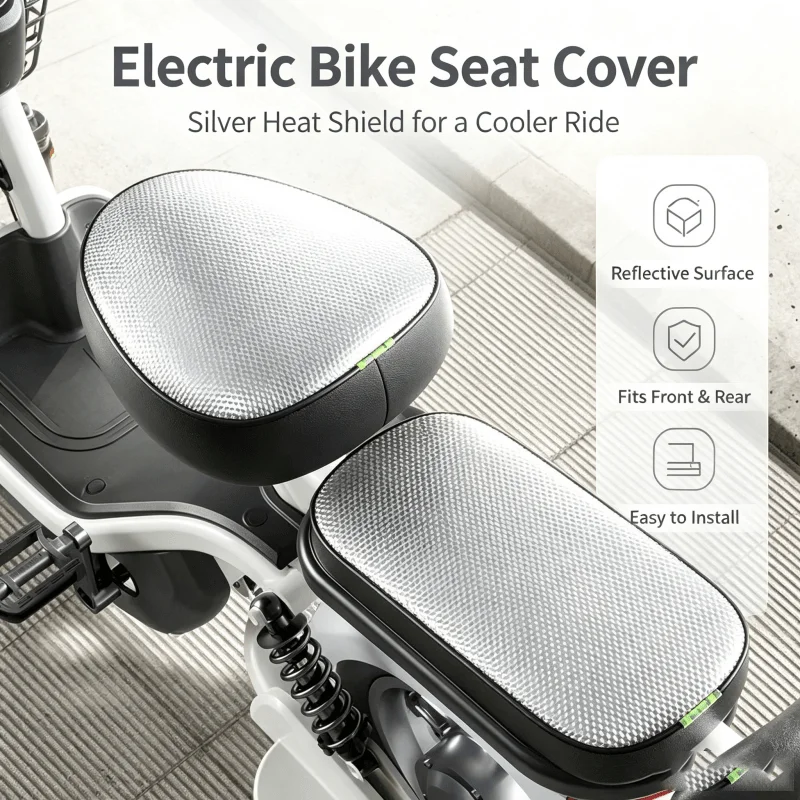 Electric Bicycle Seat Cover Car Bicycle Universal Seat Cover Protective Cover Soft, Comfortable Seat Cover