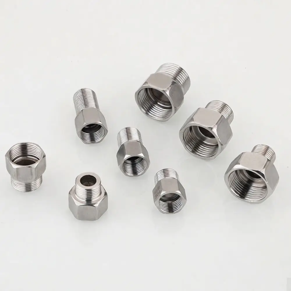 Stainless Steel Pipe Fitting Adapter Connector Male Female Threaded Coupling Water Line Plumbing Repair Hardware Component Parts
