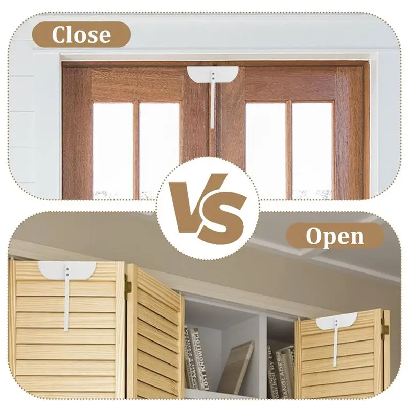 AS94-Metal Bifold Door Lock, Bi-Fold Door Lock Installation-Free, Lock For Bifold Closet Doors Security And Convenience Door