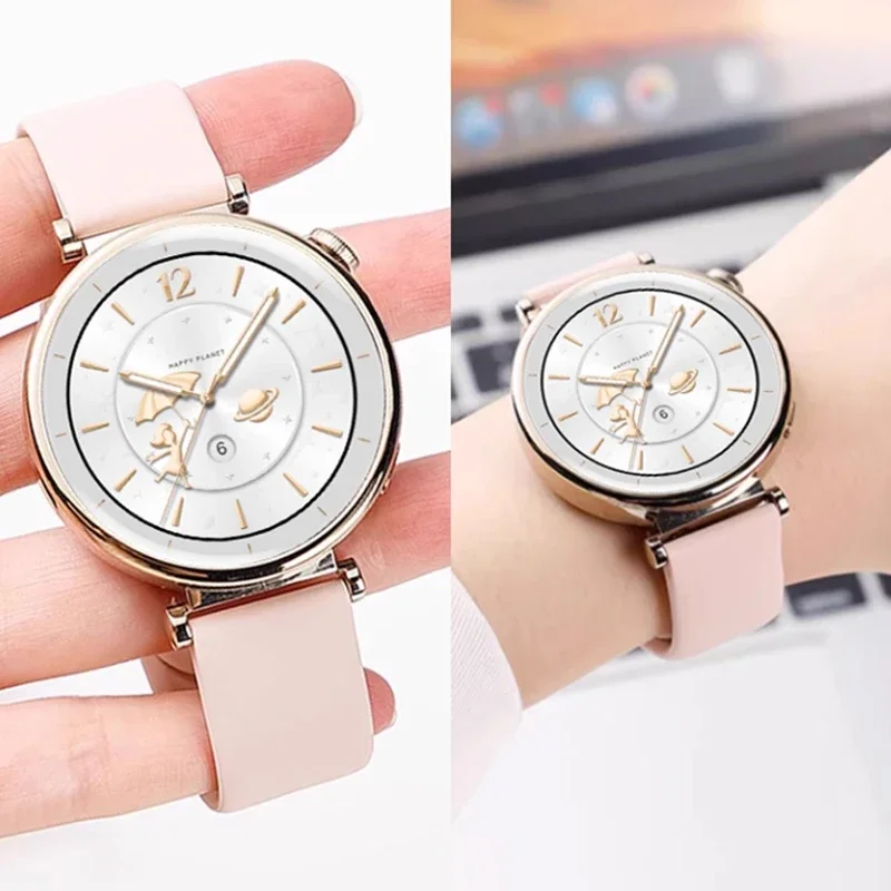 18mm 20 22mm Women Silicone Bracelet for Huawei GT5/GT4 41mm GT5Pro 46mm Band for Samsung Galaxy FE 7 6 40mm 44mm Strap image 4