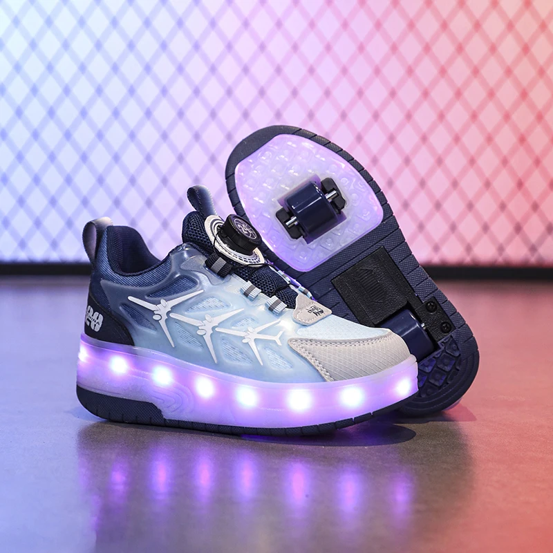 2026 Spring and Autumn Roller Sports Shoes for Light Girls Outdoor Skating Breathable Two Wheel Rampage Shoes