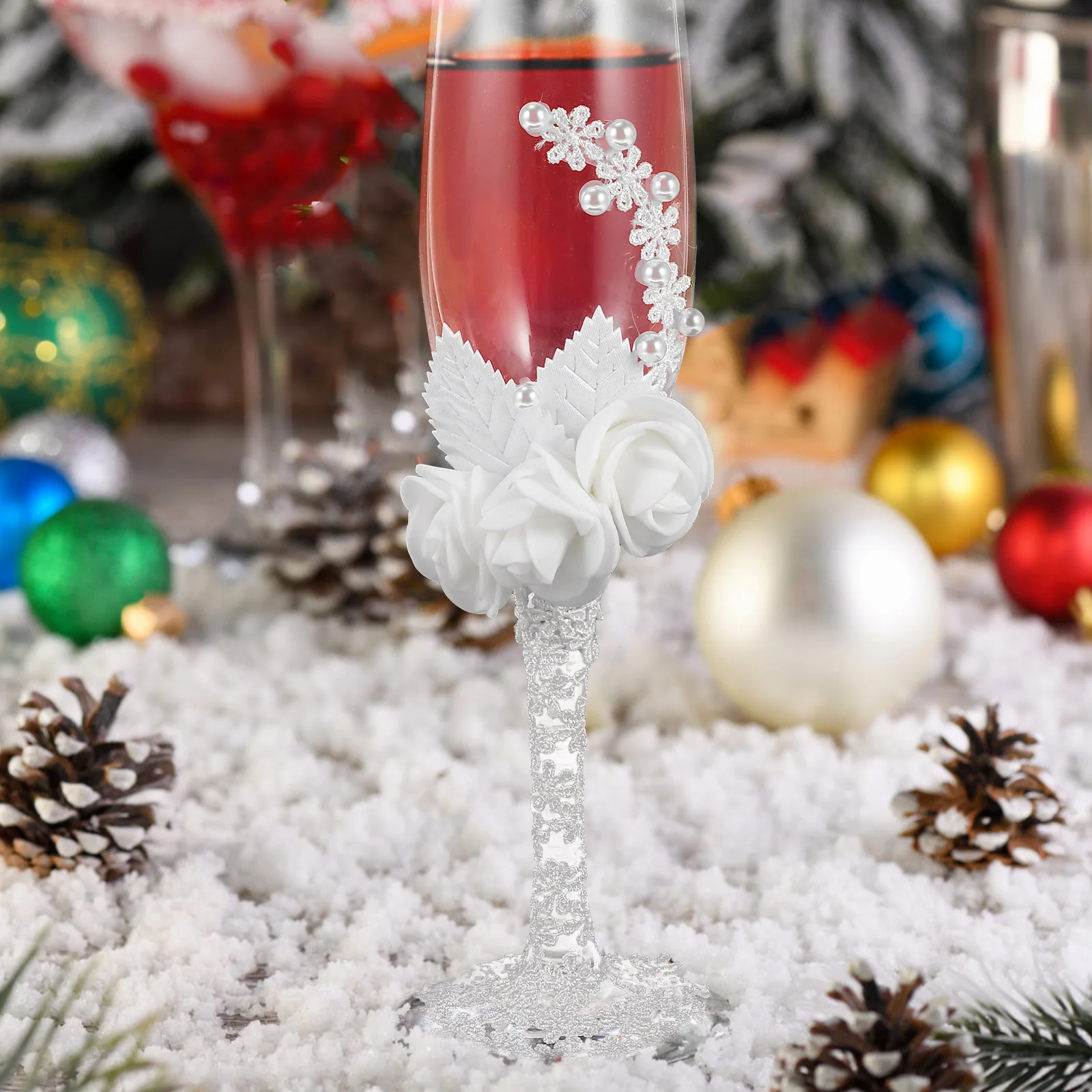 

1Pair Creative Cross Cup Wine Glass Decorative Wedding Red Wine Goblet Glass Party Drinkware Supplies