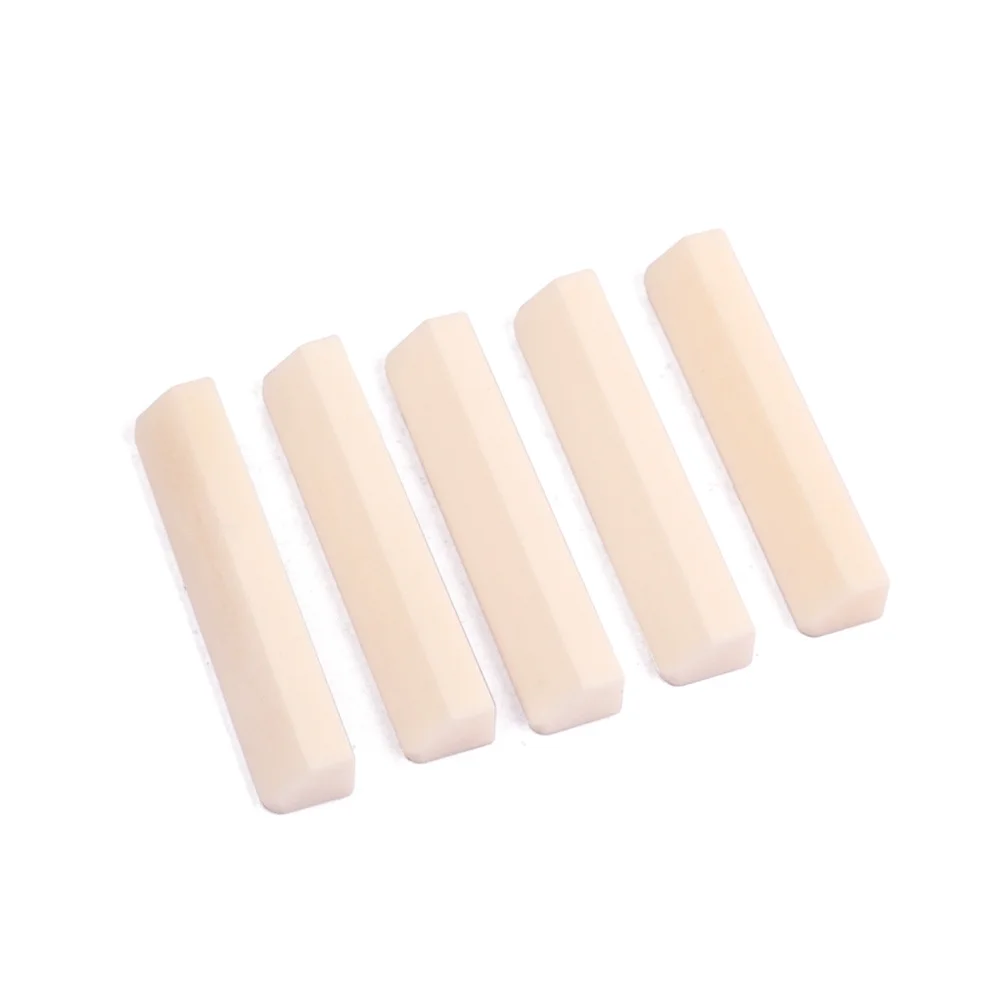 

5Pcs Guitar Bone Saddle Nut Buffalo Hard Blank Replacement for Acoustic Guitar Ukulele Banjo Musical Instruments Accessories