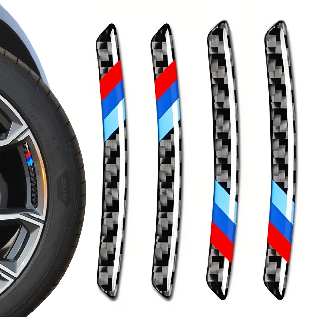 Wheel Sticker Universal For BMW E46 E90 F30 F10 X5 X3 Series 1 Series 3 Wheel Anti-collision Anti-scratch Strips Exterior Rim