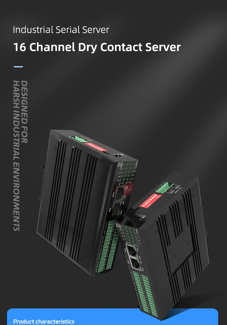 16 Channel DI DO Dry Contact Closure Over IP Ethernet Converter FE Ethernet
