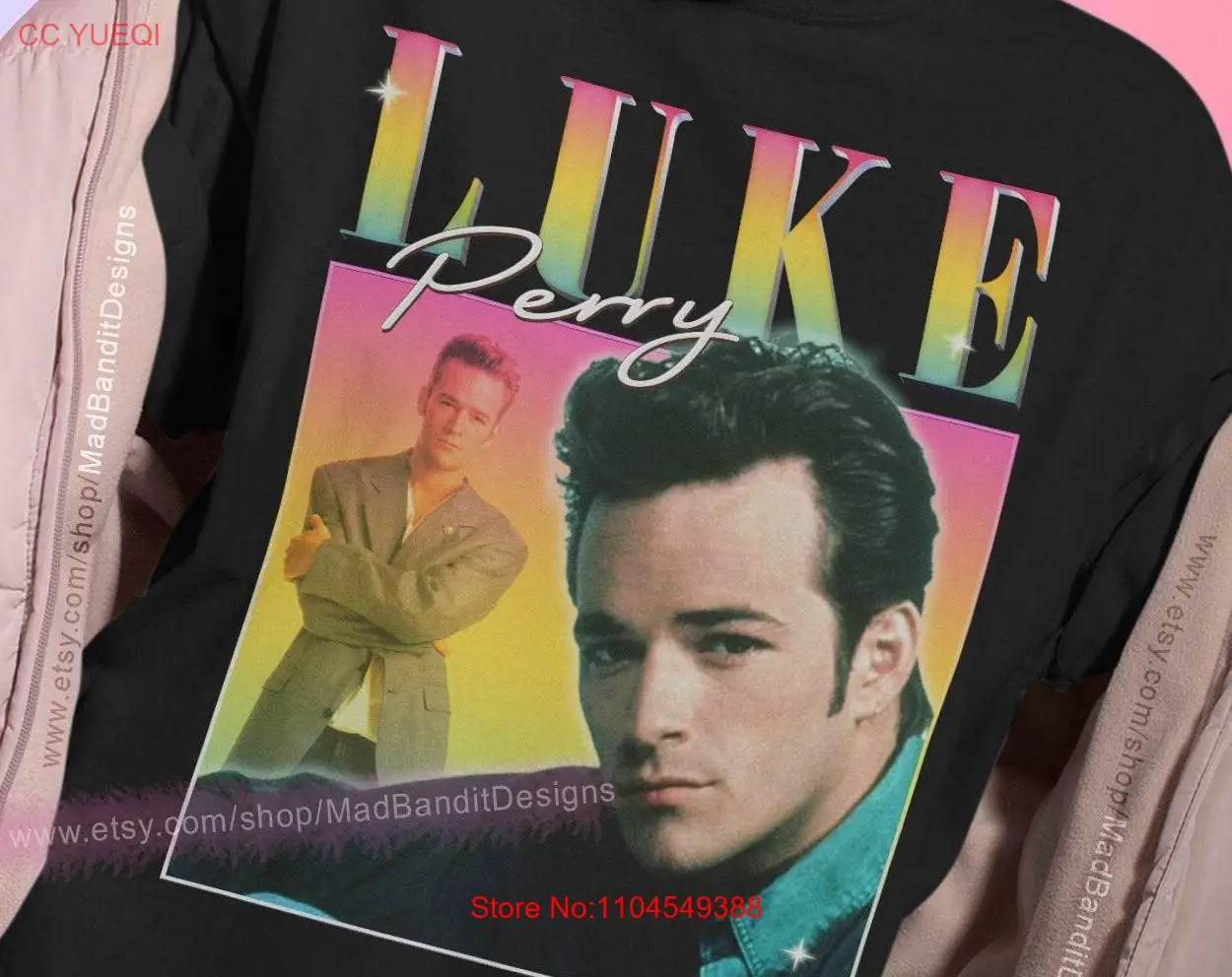 

Luke Perry shirt vintage retro design t 70s 80s 90s rocker style tee 597 long or short sleeves