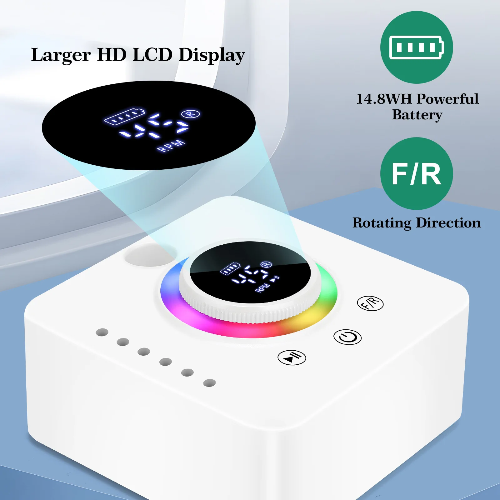 LCD Display Electric Nail Grinder Manicure Nail Drill Machine