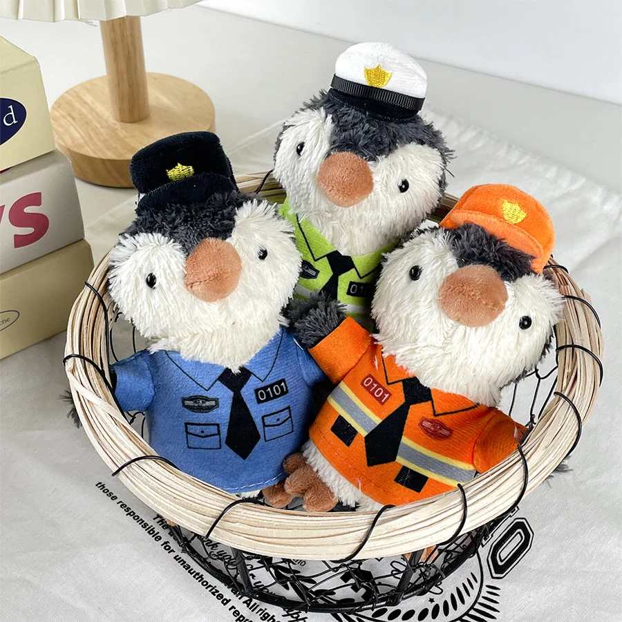

kawaii penguin pendant plush couple keychain cute cartoon animal doll creative school bag soft filling gift for girlfriend