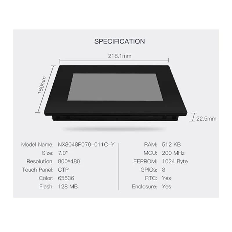 TTKK-pantalla inteligente capacitiva de interacción de máquina humana de 7 pulgadas para dispositivos electrónicos inteligentes de interacción de máquina humana
