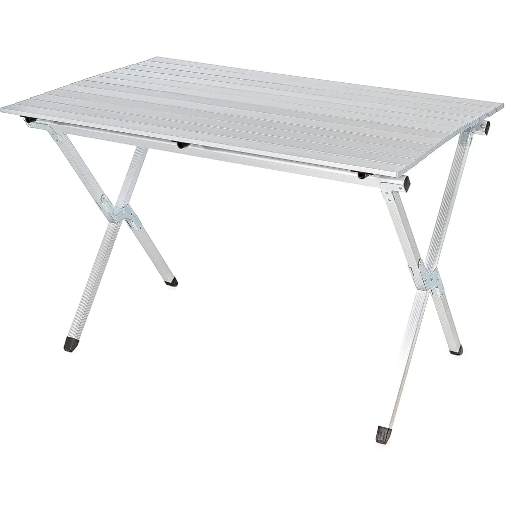 

Aluminum Roll-Up Table with Carrying Bag | Lightweight & Easy-to-Carry | Comfortably Sits 4-6 People | Ideal for Tailgating, Ca