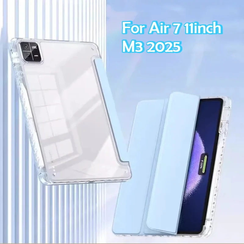 

HD Clear Acrylic Case for New iPad A16 Air 11th M3 M2 5 4 3 10 9 10th 9/8/7th Generation Funda Pro 13 11 M4 with Pen Slot Cover