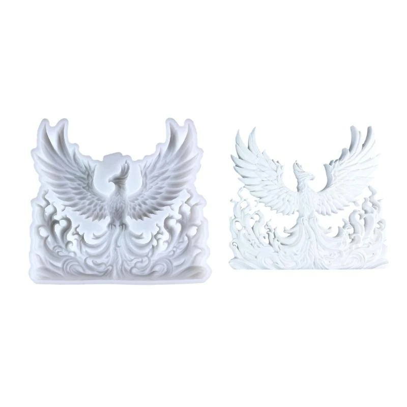 

C1FC Multifuntional 3D Силиконовая плесень Phoenixes формируется легко выпустить плесени для мыла и торта с подсвечником, для