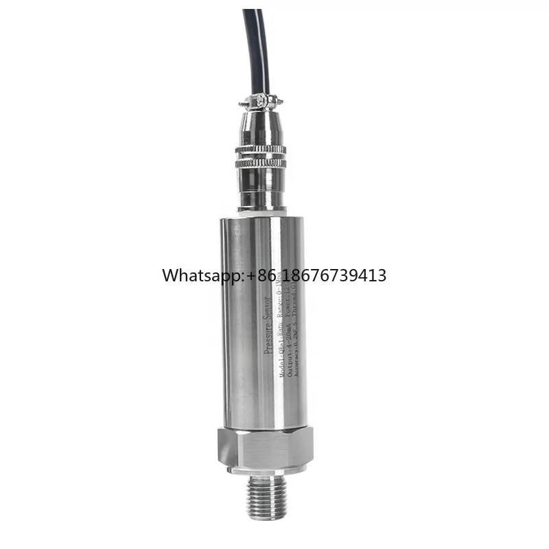 High Quality Water air Oil Pressure Sensor 4-20ma 100bar 500bar 1000bar Diffusion Silicon Aviation Plug Pressure Transmitter