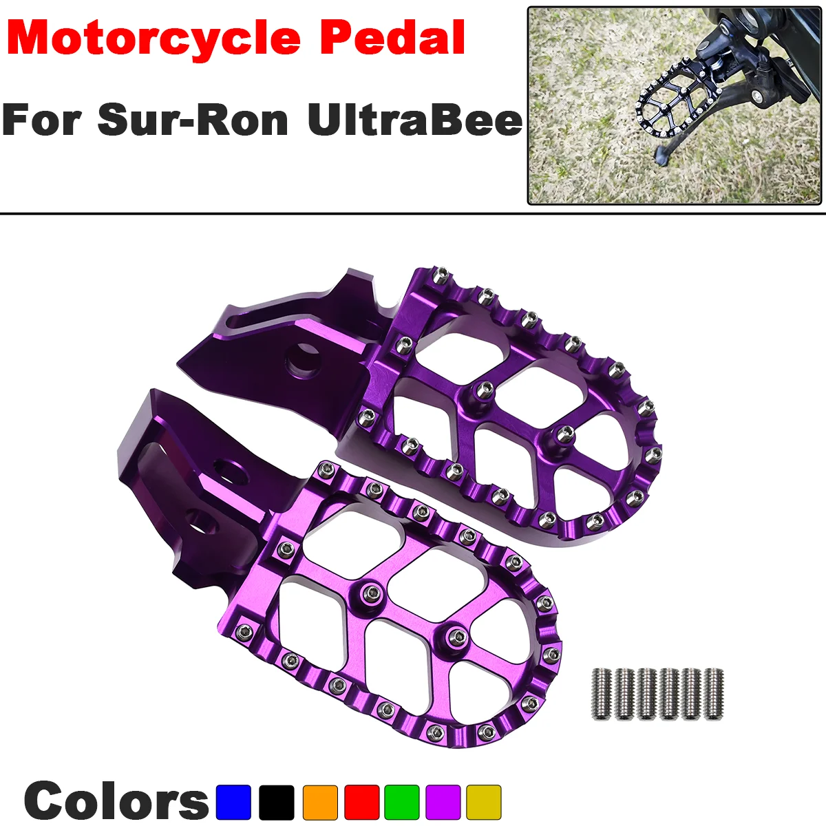 

For Ultrabee Surron Ultra Bee Footpeg Footpedal Footrest Foot Pegs Off-Road Electric Vehicle Enduro Dirt Bike Motorcycle tools