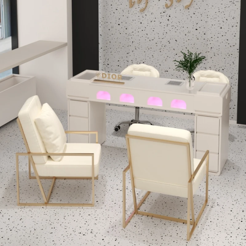 Profis Design Nagel Schreibtisch Workstation Kawaii Nordic Maniküre Nagel tisch Designer ästhetische Scrivania per Unghie Möbel