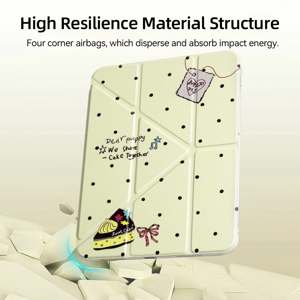 For 2026 iPad 12th Gen Case iPad 10th Generation 11th A16 2025 iPad Air 4 5 6 7 10.9in M2 M3 M4 2025 Holder Flip Clear Cover