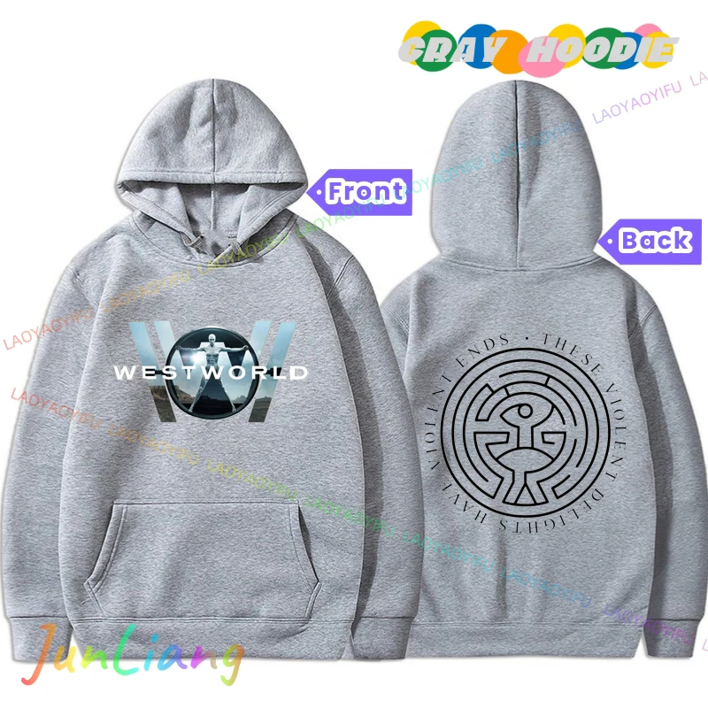 Westworld Movie Mens Hoodies Fashion Vintage Hooded Shirt Man Hoodie Men Men's Clothing Sweatshirts Sweatshirt Clothes