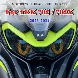 Motorcycle Headlight Protection Stickers Head Light Guard Decals For Benelli TRK 702 702X TRK702 TRK702X 2023 2024 Accessories