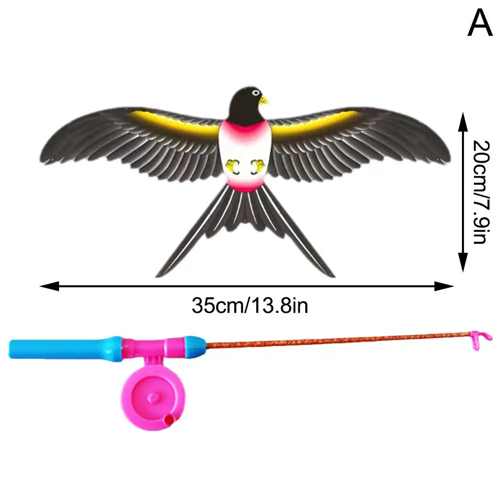 Children Kite Toy Cartoon Butterfly Swallows Eagle Kite With Handle Kids Flying Kite Outdoor Toys