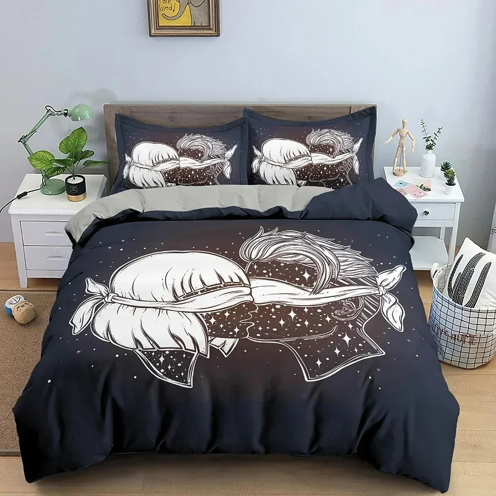 

Lovers Kiss 3D NEW Duvet Cover Pillowcase Bedding Set Adult Boy Girl Bedroom Decoration Children Single Double Large