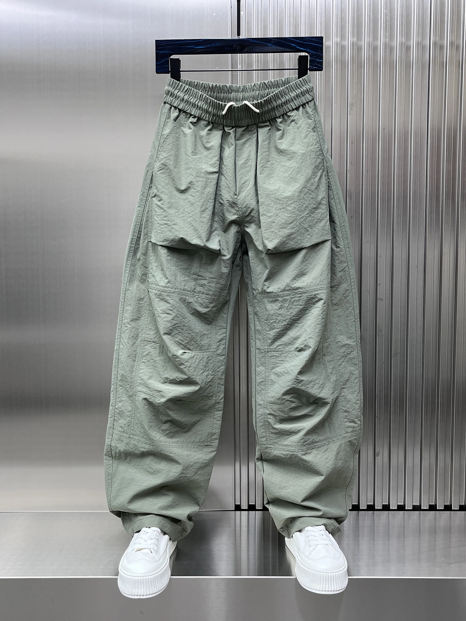 

Мужские летние спортивные брюки свободного кроя в корейском стиле, новые, трендовые, универсальные, быстросохнущие, для активного отдыха