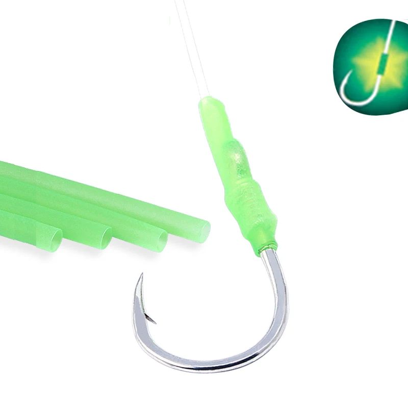 Fishing Night Luminous Tube Green Soft Silicone Fishing Sleeves Heat Shrinkabe Tube