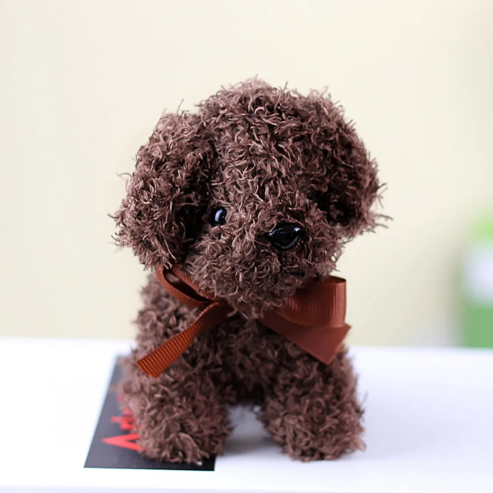 

Fashion Cartoon Companion Teddy Dog Kawaii Animal Super Soft 12cm Simulation Puppy Keychain Gift
