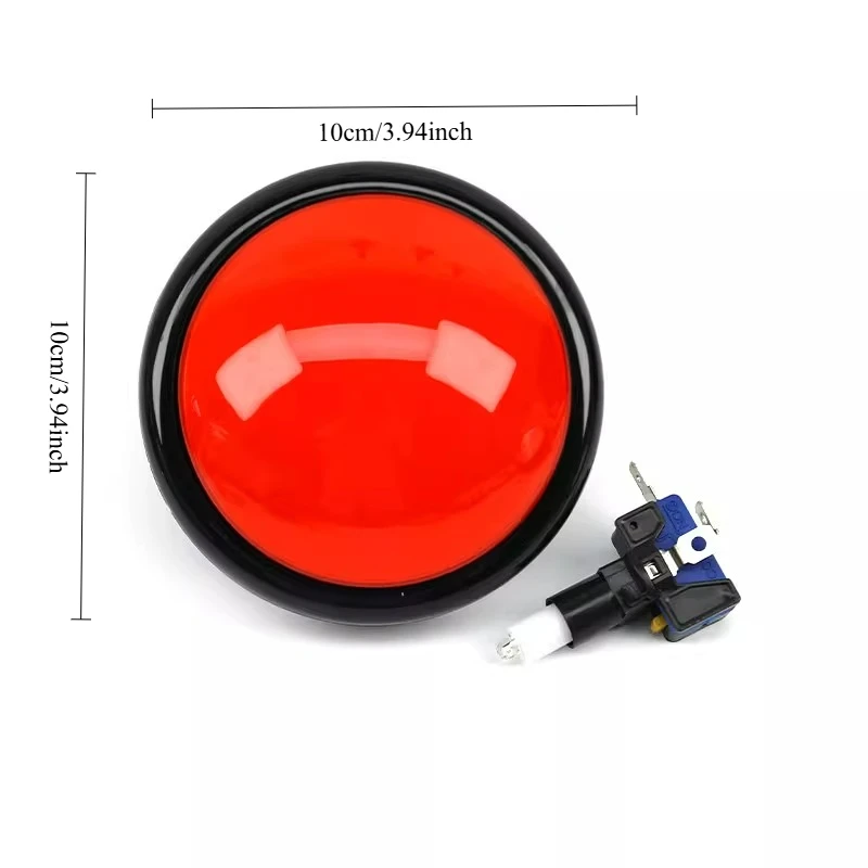 10cm Big Button Challenge 10 Seconds Game Machine with Light Up Switch for Quick Response Coin Operated Games