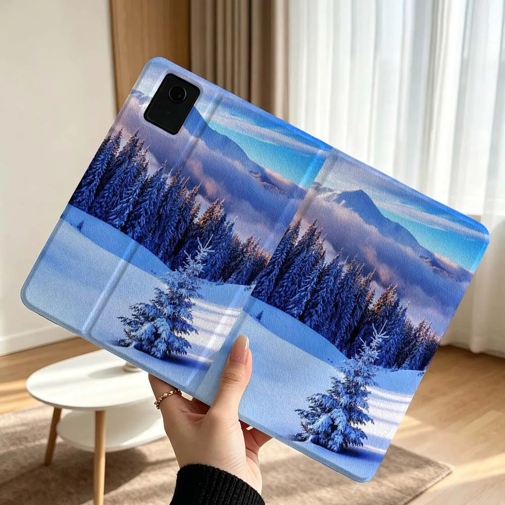 Winter Natural Snow Scene Soft For Lenovo Xiaoxin Pad Pro Tab P12 P11 11 13 11.2 inch K11 Plus Pen Tray Tablet Case